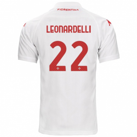 Kandiny Herren Pietro Leonardelli #22 Weiß Auswärtstrikot Trikot 2024/25 T-Shirt