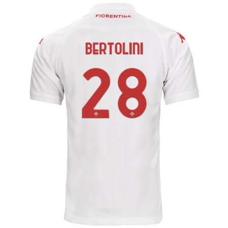 Kandiny Herren Gabriele Bertolini #28 Weiß Auswärtstrikot Trikot 2024/25 T-Shirt