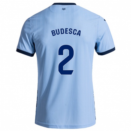 Kandiny Herren Daniel Budesca #2 Himmelblau Auswärtstrikot Trikot 2024/25 T-Shirt