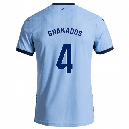 Kandiny Herren Carlos Granados #4 Himmelblau Auswärtstrikot Trikot 2024/25 T-Shirt