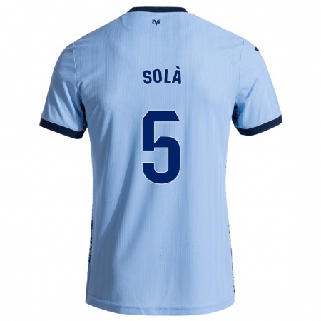 Kandiny Herren Arnau Solà #5 Himmelblau Auswärtstrikot Trikot 2024/25 T-Shirt