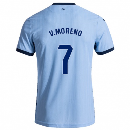 Kandiny Herren Víctor Moreno #7 Himmelblau Auswärtstrikot Trikot 2024/25 T-Shirt