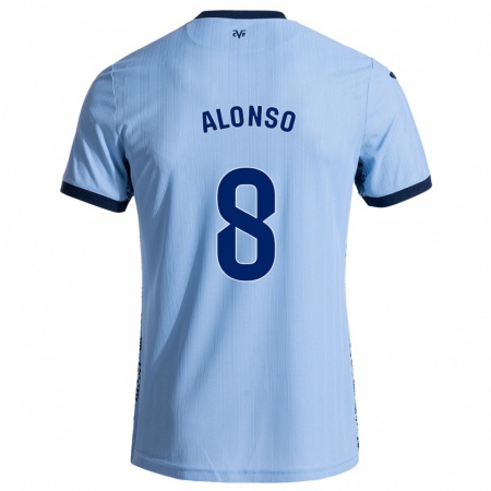 Kandiny Herren Rodri Alonso #8 Himmelblau Auswärtstrikot Trikot 2024/25 T-Shirt