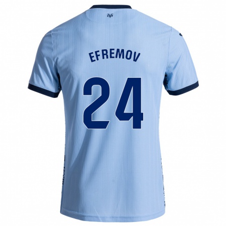 Kandiny Herren Anton Efremov #24 Himmelblau Auswärtstrikot Trikot 2024/25 T-Shirt