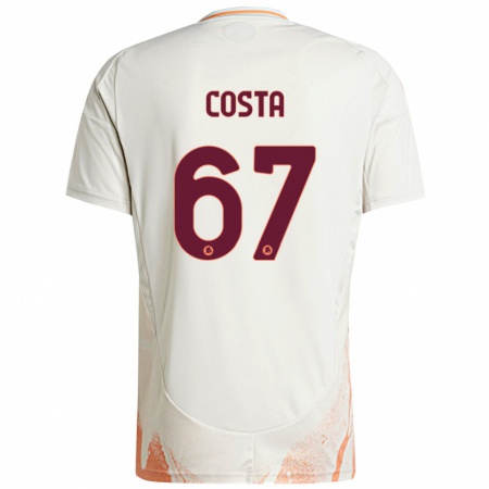 Kandiny Herren João Costa #67 Cremeweiß Orange Auswärtstrikot Trikot 2024/25 T-Shirt