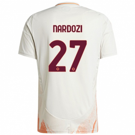 Kandiny Herren Manuel Nardozi #27 Cremeweiß Orange Auswärtstrikot Trikot 2024/25 T-Shirt