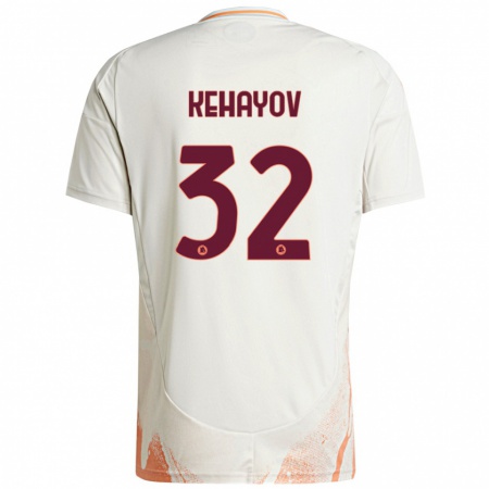 Kandiny Herren Atanas Kehayov #32 Cremeweiß Orange Auswärtstrikot Trikot 2024/25 T-Shirt