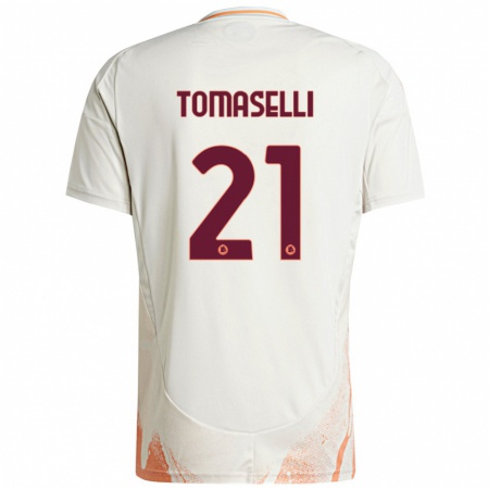 Kandiny Herren Martina Tomaselli #21 Cremeweiß Orange Auswärtstrikot Trikot 2024/25 T-Shirt