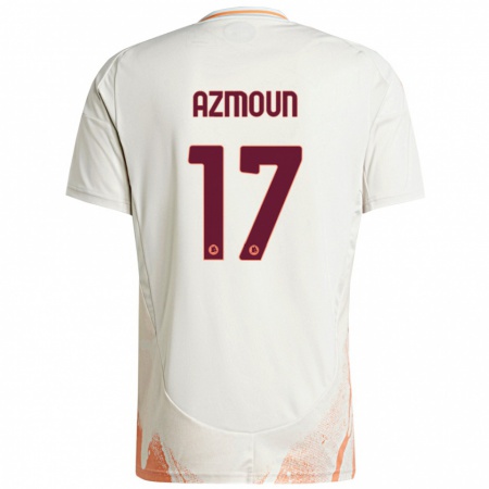 Kandiny Herren Sardar Azmoun #17 Cremeweiß Orange Auswärtstrikot Trikot 2024/25 T-Shirt