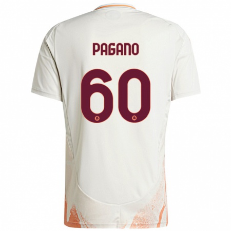 Kandiny Herren Riccardo Pagano #60 Cremeweiß Orange Auswärtstrikot Trikot 2024/25 T-Shirt