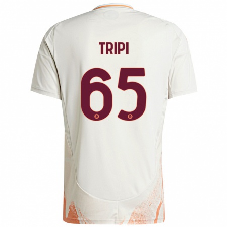 Kandiny Herren Filippo Tripi #65 Cremeweiß Orange Auswärtstrikot Trikot 2024/25 T-Shirt