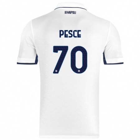 Kandiny Herren Antonio Pesce #70 Weiß Königsblau Auswärtstrikot Trikot 2024/25 T-Shirt