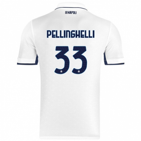 Kandiny Herren Alice Pellinghelli #33 Weiß Königsblau Auswärtstrikot Trikot 2024/25 T-Shirt