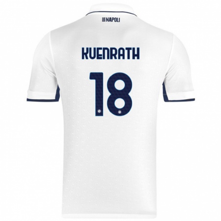 Kandiny Herren Melanie Kuenrath #18 Weiß Königsblau Auswärtstrikot Trikot 2024/25 T-Shirt