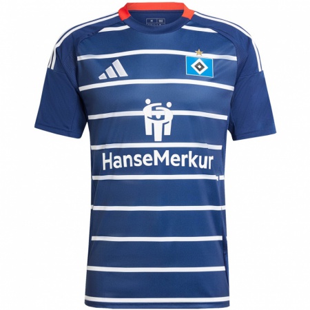 Kandiny Herren Yannik Larsen #0 Dunkelblau Auswärtstrikot Trikot 2024/25 T-Shirt