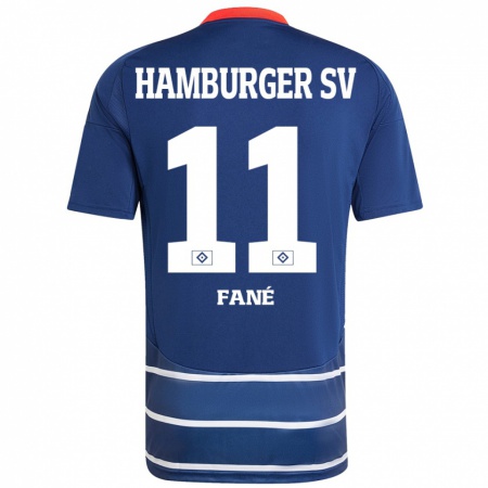 Kandiny Herren Sidi Fané #11 Dunkelblau Auswärtstrikot Trikot 2024/25 T-Shirt