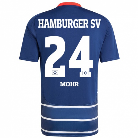 Kandiny Herren Jannik Mohr #24 Dunkelblau Auswärtstrikot Trikot 2024/25 T-Shirt