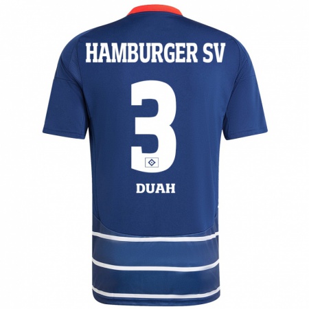 Kandiny Herren Dennis Duah #3 Dunkelblau Auswärtstrikot Trikot 2024/25 T-Shirt