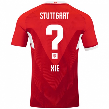 Kandiny Herren Alexander Xie #0 Rot Weiß Auswärtstrikot Trikot 2024/25 T-Shirt