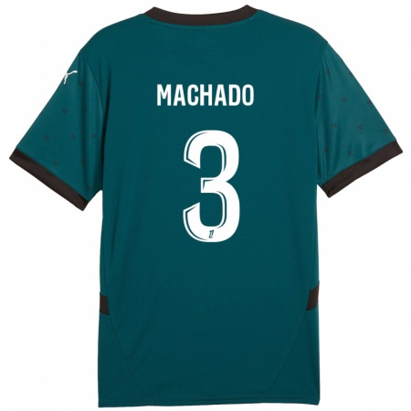 Kandiny Herren Deiver Machado #3 Dunkelgrün Auswärtstrikot Trikot 2024/25 T-Shirt