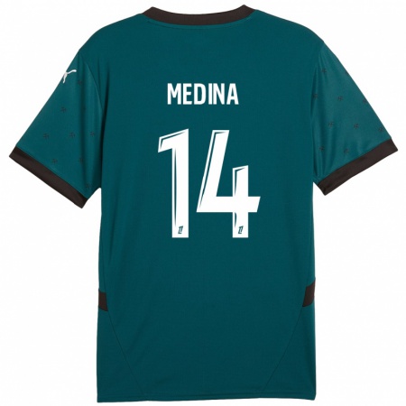 Kandiny Herren Facundo Medina #14 Dunkelgrün Auswärtstrikot Trikot 2024/25 T-Shirt