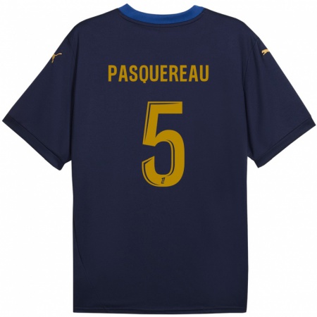 Kandiny Herren Julie Pasquereau #5 Marineblau Gold Auswärtstrikot Trikot 2024/25 T-Shirt