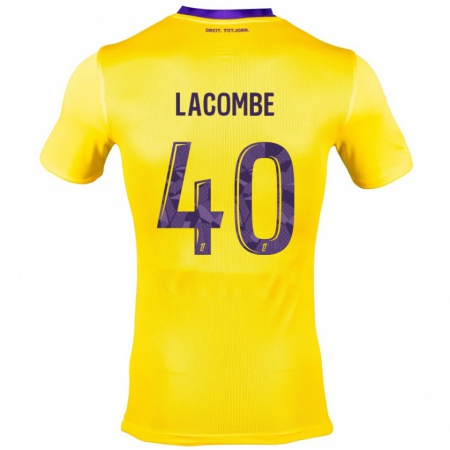 Kandiny Herren Justin Lacombe #40 Gelb Lila Auswärtstrikot Trikot 2024/25 T-Shirt