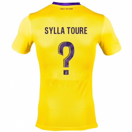 Kandiny Herren Ismael Sylla Touré #0 Gelb Lila Auswärtstrikot Trikot 2024/25 T-Shirt