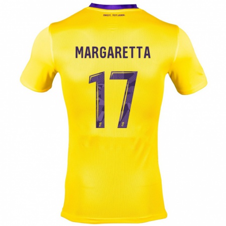 Kandiny Herren Jessica Margaretta #17 Gelb Lila Auswärtstrikot Trikot 2024/25 T-Shirt