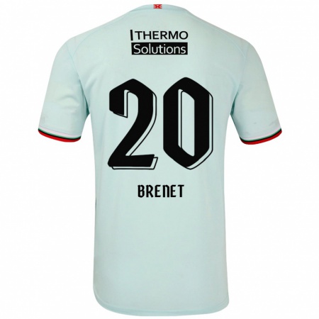 Kandiny Herren Joshua Brenet #20 Hellgrün Auswärtstrikot Trikot 2024/25 T-Shirt