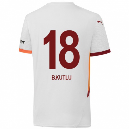 Kandiny Herren Berkan Kutlu #18 Weiß Gelb Rot Auswärtstrikot Trikot 2024/25 T-Shirt