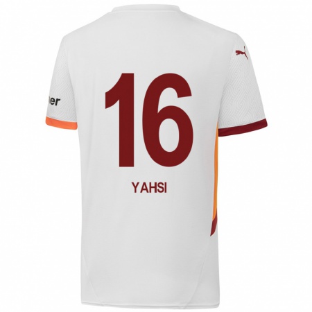 Kandiny Herren İsmail Yahşi #16 Weiß Gelb Rot Auswärtstrikot Trikot 2024/25 T-Shirt