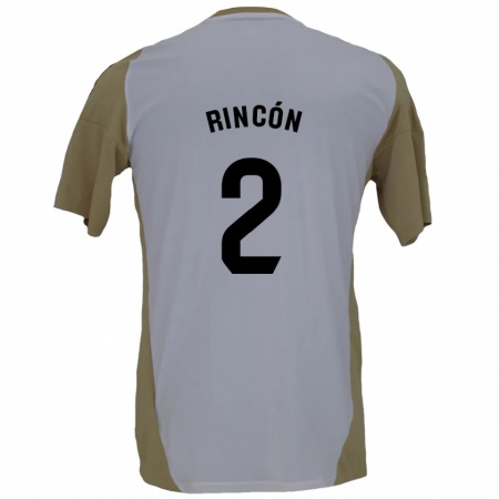 Kandiny Herren Hugo Rincón #2 Braunweiß Auswärtstrikot Trikot 2024/25 T-Shirt