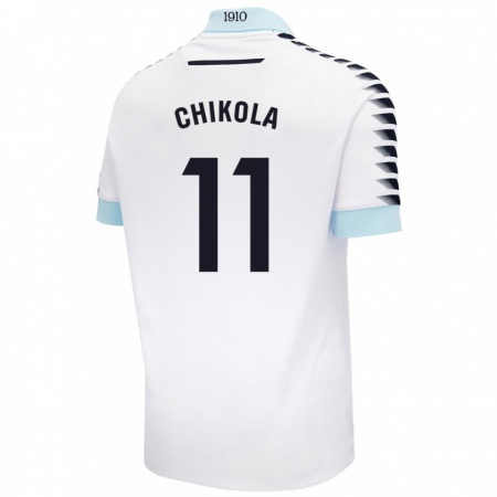 Kandiny Herren Peter Chikola #11 Weiß Blau Auswärtstrikot Trikot 2024/25 T-Shirt