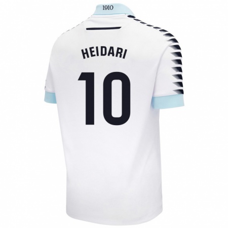 Kandiny Herren Arman Heidari #10 Weiß Blau Auswärtstrikot Trikot 2024/25 T-Shirt