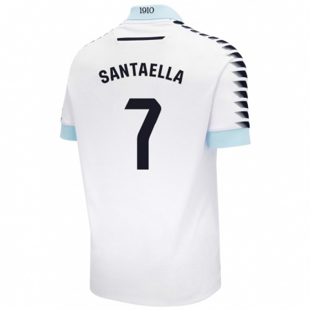 Kandiny Herren Natalia Santaella Picón #7 Weiß Blau Auswärtstrikot Trikot 2024/25 T-Shirt