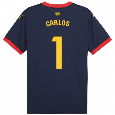 Kandiny Herren Juan Carlos #1 Marinerot Auswärtstrikot Trikot 2024/25 T-Shirt