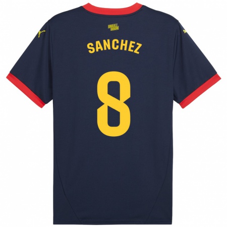 Kandiny Herren Miguel Ángel Sánchez #8 Marinerot Auswärtstrikot Trikot 2024/25 T-Shirt