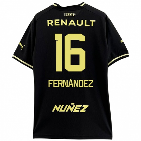 Kandiny Herren Adrián Fernández #16 Schwarz Gelb Auswärtstrikot Trikot 2024/25 T-Shirt