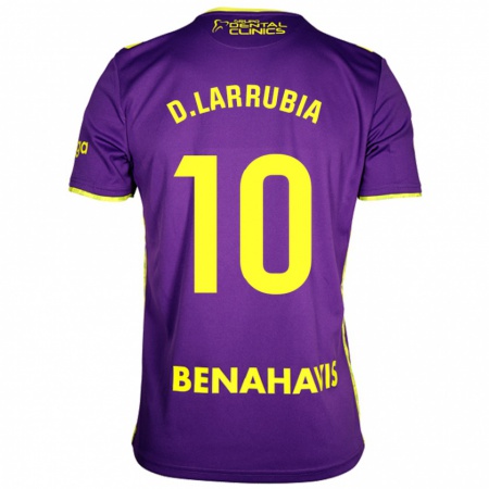 Kandiny Herren David Larrubia #10 Lila Gelb Auswärtstrikot Trikot 2024/25 T-Shirt