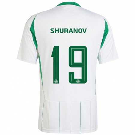 Kandiny Herren Erik Shuranov #19 Weiß Grün Auswärtstrikot Trikot 2024/25 T-Shirt