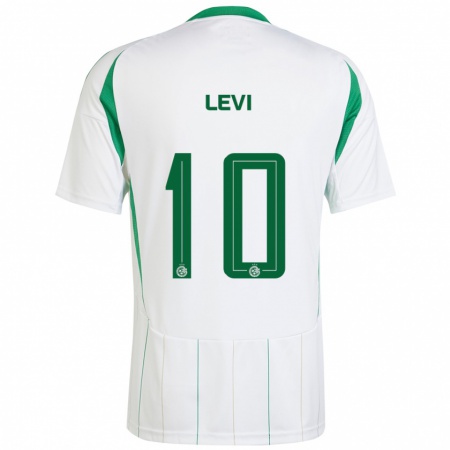 Kandiny Herren Yarin Levi #10 Weiß Grün Auswärtstrikot Trikot 2024/25 T-Shirt