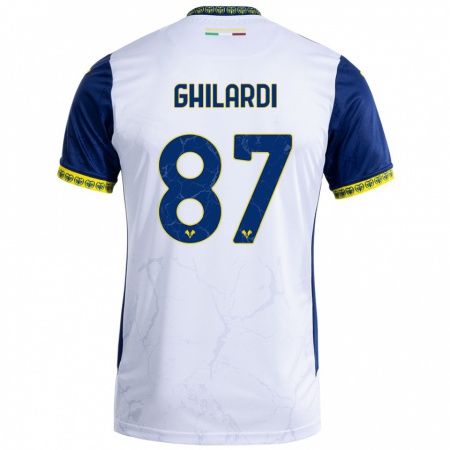 Kandiny Herren Daniele Ghilardi #87 Weiß Blau Auswärtstrikot Trikot 2024/25 T-Shirt