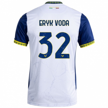 Kandiny Herren Andrei Eryk Voda #32 Weiß Blau Auswärtstrikot Trikot 2024/25 T-Shirt