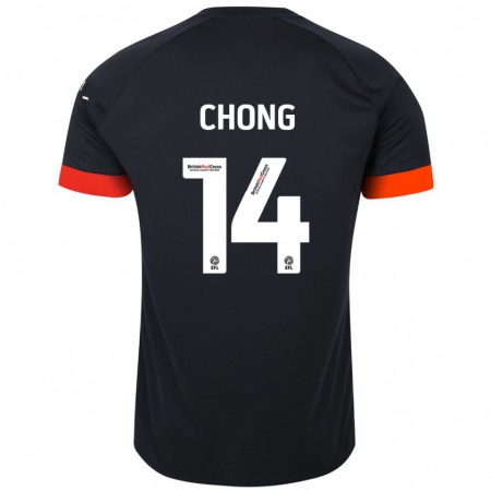 Kandiny Herren Tahith Chong #14 Schwarz Orange Auswärtstrikot Trikot 2024/25 T-Shirt