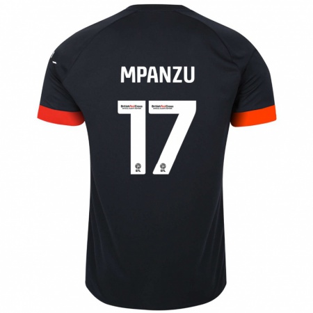 Kandiny Herren Pelly Ruddock Mpanzu #17 Schwarz Orange Auswärtstrikot Trikot 2024/25 T-Shirt