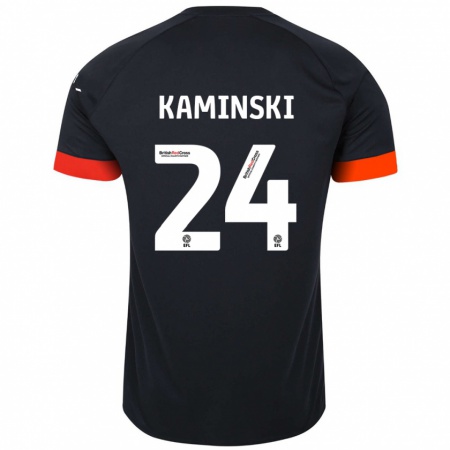 Kandiny Herren Thomas Kaminski #24 Schwarz Orange Auswärtstrikot Trikot 2024/25 T-Shirt