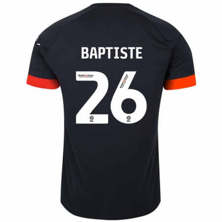 Kandiny Herren Shandon Baptiste #26 Schwarz Orange Auswärtstrikot Trikot 2024/25 T-Shirt