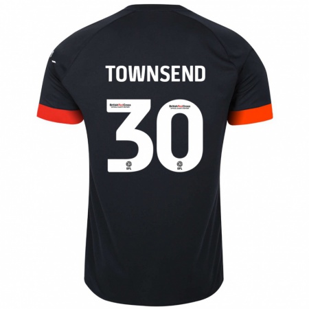 Kandiny Herren Andros Townsend #30 Schwarz Orange Auswärtstrikot Trikot 2024/25 T-Shirt