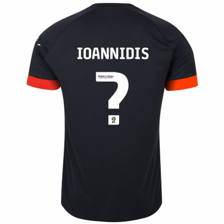 Kandiny Herren Zacharias Ioannidis #0 Schwarz Orange Auswärtstrikot Trikot 2024/25 T-Shirt